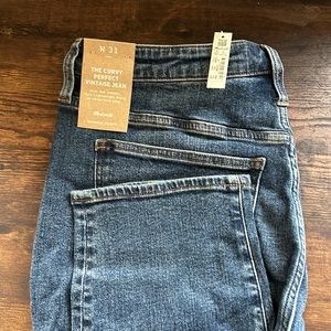 NWT Madewell Perfect Vintage Jean- curvy, size 31, Manorford wash